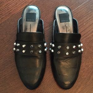 Dolce Vita Black Studded Slides